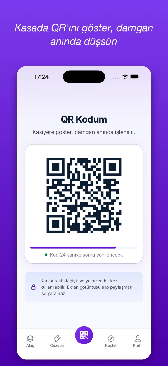 MekanX QR kod ekranı